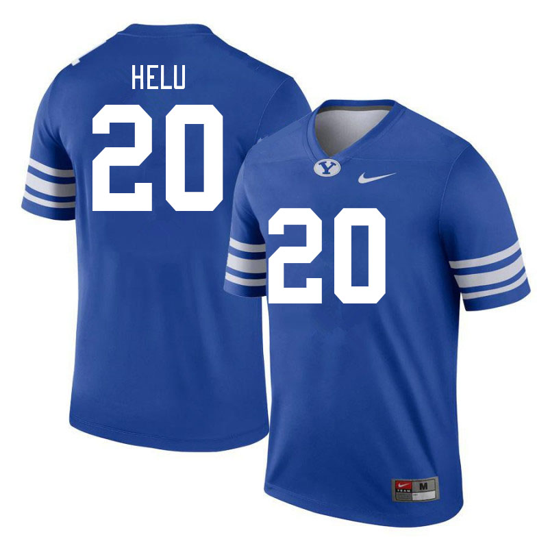 Men #20 Nukuluve Helu BYU Cougars College Football Jerseys Stitched-Royal